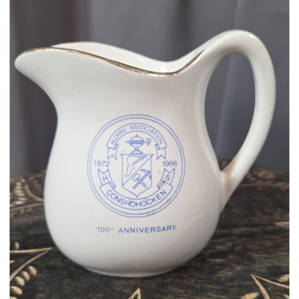 Conshohocken HS Alumni 100th Anniversary Ceramic Pitcher   Vintage